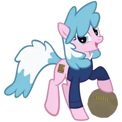 Size: 1200x1200 | Tagged: safe, artist:the smiling pony, derpibooru import, oc, oc:artabana, unofficial characters only, earth pony, pony, derpibooru community collaboration, .svg available, 2023 community collab, ball, brazil, clothes, earth pony oc, female, football, full body, happy, hooves, image, looking at you, mare, open mouth, open smile, png, shirt, simple background, smiling, smiling at you, solo, sports, tail, transparent background, two toned mane, two toned tail, vector
