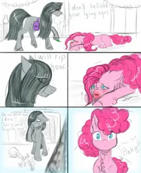 Size: 1100x1350 | Tagged: safe, artist:vera2002, derpibooru import, marble pie, pinkie pie, earth pony, pony, comic, crying, duo, female, image, jpeg, syringe