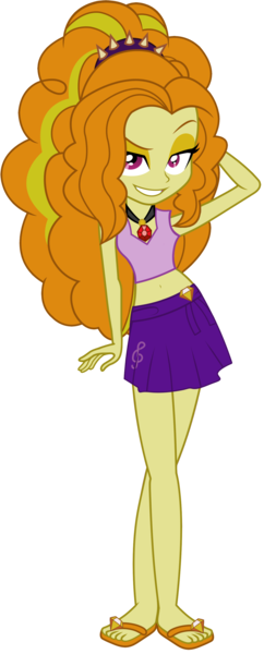 Size: 1296x3216 | Tagged: safe, artist:ajosterio, derpibooru import, adagio dazzle, equestria girls, belly button, clothes, diamond, eyebrows, female, image, jewelry, legs, lidded eyes, looking at you, midriff, necklace, png, raised eyebrow, ruby, sandals, shirt, simple background, skirt, sleeveless, smiling, smiling at you, solo, transparent background