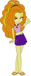 Size: 1296x3216 | Tagged: safe, artist:ajosterio, derpibooru import, adagio dazzle, equestria girls, belly button, clothes, diamond, eyebrows, female, image, jewelry, legs, lidded eyes, looking at you, midriff, necklace, png, raised eyebrow, ruby, sandals, shirt, simple background, skirt, sleeveless, smiling, smiling at you, solo, transparent background