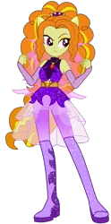 Size: 1010x2042 | Tagged: safe, artist:ajosterio, derpibooru import, adagio dazzle, equestria girls, boots, clothes, clothes swap, diamond, image, png, ponied up, pony ears, shoes, simple background, sleeveless, solo, super ponied up, thigh boots, transparent background, waistband
