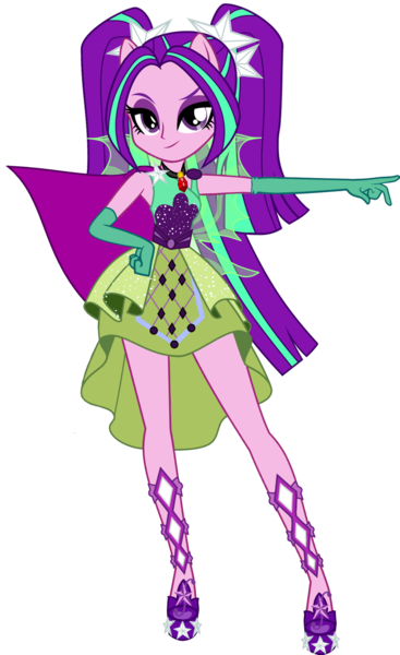 Size: 1187x1939 | Tagged: safe, artist:ajosterio, derpibooru import, aria blaze, equestria girls, ariabetes, clothes, clothes swap, cute, female, image, jewelry, lidded eyes, looking at you, necklace, png, ponied up, pony ears, ponytails, ruby, simple background, skirt, sleeveless, smiling, solo, super ponied up, transparent background