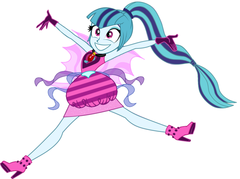 Size: 879x657 | Tagged: safe, artist:ajosterio, derpibooru import, sonata dusk, equestria girls, clothes, clothes swap, cute, female, gloves, high heels, image, jewelry, necklace, png, ponytail, ruby, shoes, simple background, sleeveless, smiling, solo, sonatabetes, transparent background, wide eyes