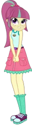 Size: 961x3746 | Tagged: safe, artist:ajosterio, derpibooru import, sour sweet, equestria girls, legend of everfree, belt, camp everfree logo, camp everfree outfits, clothes, clothes swap, cute, freckles, hands together, image, legs, png, ponytail, shirt, shoes, simple background, skirt, sleeveless, socks, solo, sourbetes, transparent background