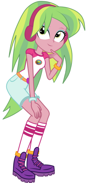 Size: 1266x2703 | Tagged: safe, artist:ajosterio, derpibooru import, lemon zest, equestria girls, legend of everfree, belt, camp everfree logo, camp everfree outfits, clothes, clothes swap, cute, denim, denim shorts, female, headphones, image, looking up, png, pockets, shirt, shoes, shorts, simple background, sleeveless, smiling, socks, solo, transparent background, wristband, zestabetes