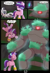 Size: 4750x7000 | Tagged: safe, alternate version, artist:chedx, derpibooru import, starlight glimmer, zecora, golem, comic:the storm kingdom, fanfic, alternate hairstyle, alternate universe, comic, fanfic art, image, png