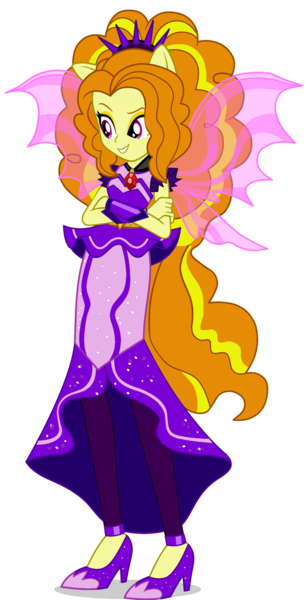 Size: 1023x1992 | Tagged: safe, artist:ajosterio, derpibooru import, adagio dazzle, dance magic, equestria girls, spoiler:eqg specials, clothes, dress, female, fin wings, fins, gem, high heels, image, jewelry, necklace, pants, png, ponied up, pony ears, ruby, shoes, simple background, sleeveless, smiling, solo, transparent background, wings