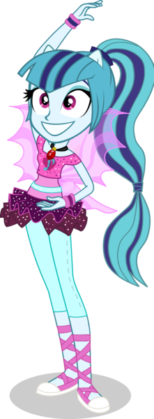 Size: 914x2487 | Tagged: safe, artist:ajosterio, derpibooru import, sonata dusk, dance magic, equestria girls, spoiler:eqg specials, clothes, cute, female, fin wings, fins, image, pants, png, ponied up, pony ears, ponytail, shirt, shoes, simple background, smiling, solo, sonatabetes, transparent background, tutu, wide eyes, wide smile, wings
