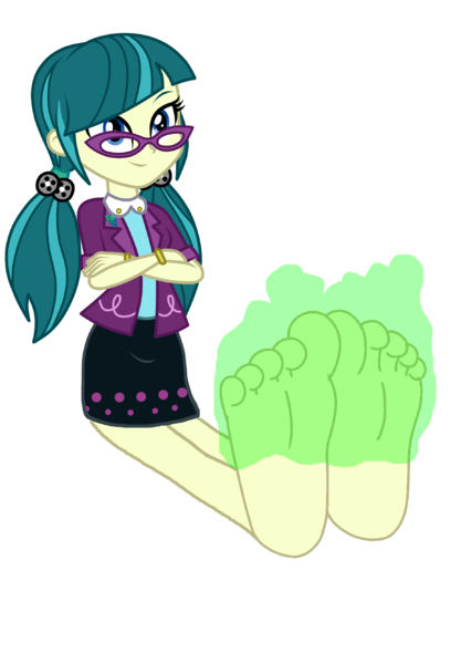 Size: 2500x3600 | Tagged: safe, artist:mixiepie, derpibooru import, juniper montage, human, equestria girls, movie magic, spoiler:eqg specials, barefoot, base used, clothes, crossed arms, feet, female, fetish, foot fetish, glasses, image, pigtails, png, simple background, skirt, smelly feet, smiling, soles, solo, stinky feet, toes, transparent background, vector