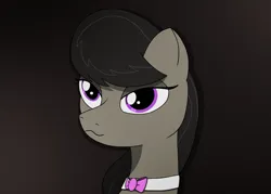 Size: 2100x1500 | Tagged: safe, derpibooru import, octavia melody, earth pony, pony, bedroom eyes, bowtie, image, looking at you, png, simple background, smiling, smirk, solo