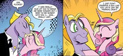 Size: 1334x601 | Tagged: safe, artist:andypriceart, derpibooru import, idw, buck withers, princess cadance, alicorn, earth pony, pony, neigh anything, spoiler:comic, spoiler:comic12, dialogue, duo, female, friendzone, g4, image, jpeg, male, mare, speech bubble, stallion, teen princess cadance