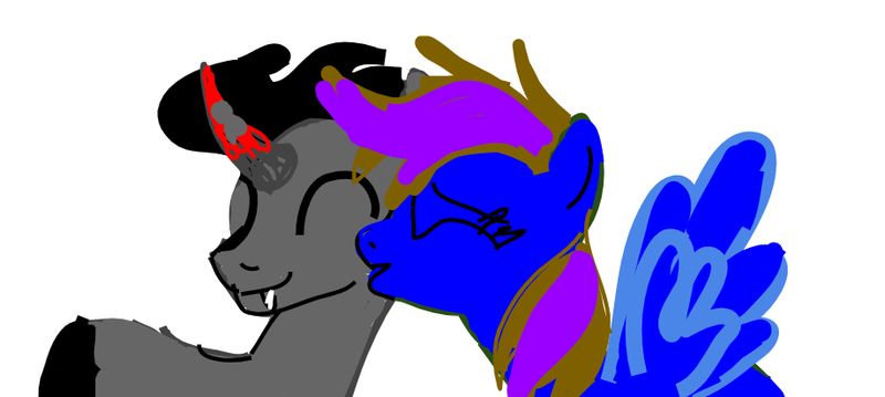 Size: 918x412 | Tagged: safe, derpibooru import, king sombra, oc, oc:rushing winds, pegasus, pony, unicorn, base used, digital art, female, google drawing, image, kissing, male, png, shipping, show accurate, sombrarush, stallion, straight