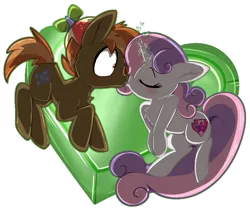 Size: 1017x856 | Tagged: safe, artist:malachimoet, derpibooru import, button mash, sweetie belle, earth pony, unicorn, blushing, chest fluff, eyes closed, female, image, kissing, male, png, shipping, simple background, straight, sweetiemash, transparent background