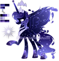 Size: 1360x1404 | Tagged: safe, artist:existencecosmos188, derpibooru import, oc, unofficial characters only, alicorn, pony, alicorn oc, deviantart watermark, ethereal mane, horn, image, male, obtrusive watermark, png, raised hoof, simple background, solo, stallion, starry mane, transparent background, watermark, wings