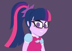 Size: 7016x4961 | Tagged: safe, artist:realgero, derpibooru import, sci-twi, twilight sparkle, equestria girls, blushing, image, looking at you, png, simple background, solo