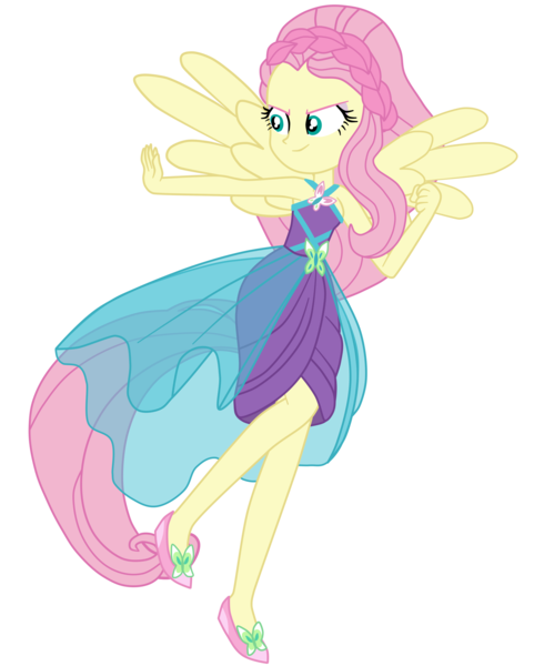 Size: 2019x2520 | Tagged: safe, artist:gmaplay, derpibooru import, fluttershy, equestria girls, female, image, png, ponied up, simple background, solo, transparent background, vector