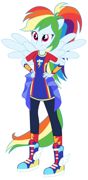 Size: 1890x3840 | Tagged: safe, derpibooru import, rainbow dash, equestria girls, female, image, png, ponied up, simple background, solo, transparent background, vector