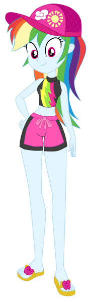 Size: 1800x5973 | Tagged: safe, artist:gmaplay, derpibooru import, rainbow dash, equestria girls, equestria girls series, forgotten friendship, bare shoulders, clothes, cute, image, png, simple background, sleeveless, solo, swimsuit, transparent background