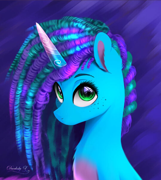 Size: 1616x1800 | Tagged: safe, artist:darksly, derpibooru import, pony, unicorn, g5, chest fluff, cute, freckles, image, jpeg, misty brightdawn, mistybetes, solo, vent art