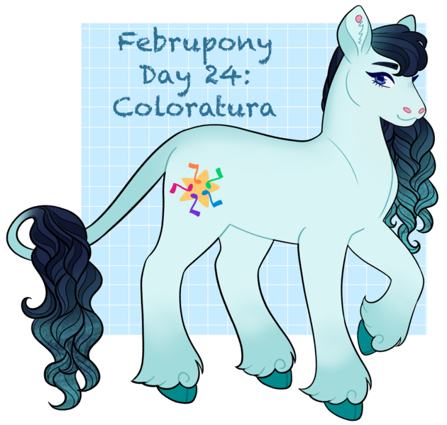 Size: 1280x1220 | Tagged: safe, artist:s0ftserve, derpibooru import, coloratura, pony, colored hooves, februpony, female, image, leonine tail, mare, png, solo, unshorn fetlocks