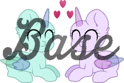 Size: 400x267 | Tagged: safe, artist:existencecosmos188, derpibooru import, oc, unofficial characters only, alicorn, pony, alicorn oc, base, duo, eyelashes, eyes closed, female, heart, horn, image, lying down, mare, obtrusive watermark, png, prone, simple background, transparent background, watermark, wings