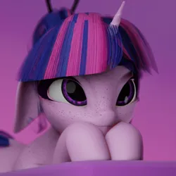 Size: 2048x2048 | Tagged: safe, artist:saphire-systrine, artist:valiant studios, derpibooru import, oc, oc:twilight (dimensional shift), unofficial characters only, alicorn, unicorn, 3d, 3d model, alicorn oc, blender, blender eevee, cute, floppy ears, freckles, horn, image, png, solo, wings