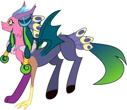 Size: 6786x5886 | Tagged: safe, artist:shootingstarsentry, derpibooru import, oc, oc:atlas, draconequus, image, magical lesbian spawn, offspring, parent:cosmos, parent:princess eris, png, simple background, solo, transparent background