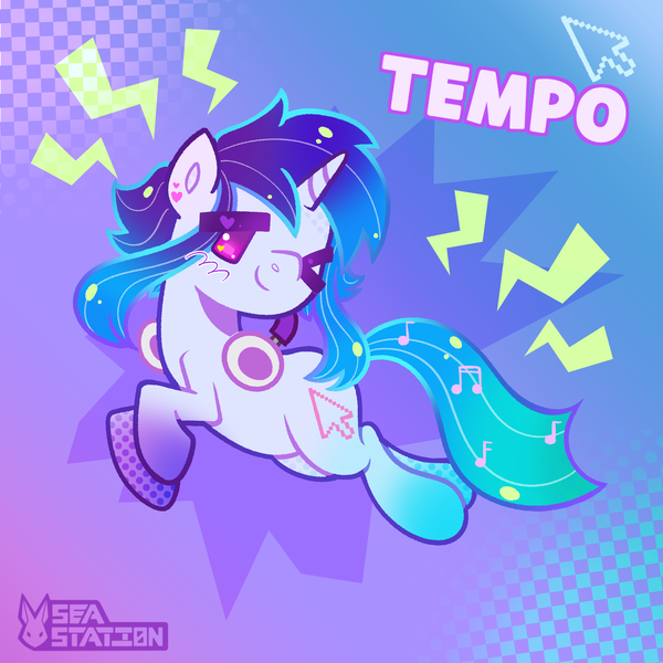 Size: 2000x2000 | Tagged: safe, artist:seasemissary, derpibooru import, oc, oc:tempo, pony, unicorn, female, headphones, image, mare, png, solo