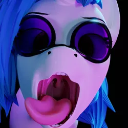 Size: 800x800 | Tagged: suggestive, artist:foxidro, derpibooru import, vinyl scratch, pony, unicorn, 3d, drool, drool string, image, imminent vore, mawshot, mouth, open mouth, png, solo, throat, tongue out, uvula