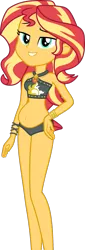 Size: 699x2048 | Tagged: suggestive, derpibooru import, edit, sunset shimmer, equestria girls, belly, belly button, bikini, clothes, image, png, pregnant, pregnant edit, pregnant equestria girls, sexy, sunset preggers, swimsuit