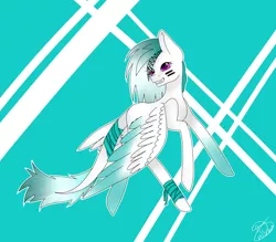 Size: 2618x2291 | Tagged: safe, artist:maneblue, derpibooru import, oc, unofficial characters only, pegasus, pony, abstract background, image, jpeg, looking back, pegasus oc, solo, wings