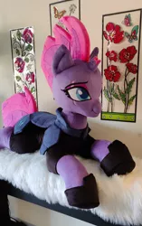 Size: 1280x2032 | Tagged: photographer needed, safe, artist:purplenebulastudios, derpibooru import, tempest shadow, pony, image, irl, jpeg, life size, photo, plushie, solo