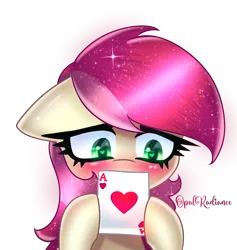 Size: 3600x3800 | Tagged: safe, artist:opal_radiance, derpibooru import, roseluck, earth pony, pony, card, day, flower, heart, hearts and hooves day, holiday, image, luck, png, rose, valentine, valentine's day