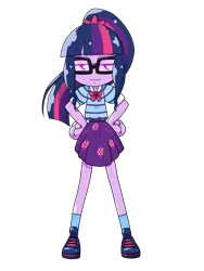 Size: 1668x2224 | Tagged: safe, alternate version, artist:batipin, derpibooru import, sci-twi, twilight sparkle, equestria girls, hand on hip, image, looking at you, multiple variants, png, simple background, solo, sumashi gao, transparent background