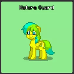 Size: 799x799 | Tagged: safe, derpibooru import, oc, oc:nature guard, unofficial characters only, pegasus, pony, pony town, image, jpeg, pixel art, smiling, standing