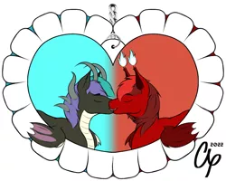 Size: 1000x800 | Tagged: suggestive, artist:approxxy, derpibooru import, oc, oc:drago, oc:norah, bat pony, couple, holiday, image, png, valentine, valentine's day