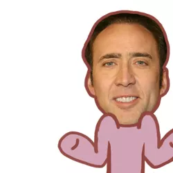 Size: 720x720 | Tagged: safe, artist:oatmeal-is-crazy, artist:potatoo-tree, derpibooru import, pony, april fools, april fools 2013, image, jpeg, male, meme, mixed media, nicolas cage, simple background, stallion