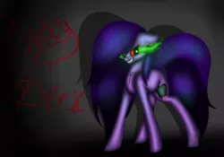 Size: 2924x2050 | Tagged: safe, artist:teonnakatztkgs, derpibooru import, oc, unofficial characters only, earth pony, pony, corrupted, earth pony oc, female, grin, image, mare, png, smiling, solo, sombra eyes
