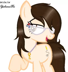 Size: 530x566 | Tagged: safe, artist:yulianapie26, derpibooru import, oc, unofficial characters only, earth pony, pony, base used, earth pony oc, eyelashes, female, glasses, image, jewelry, mare, necklace, png, simple background, solo, white background