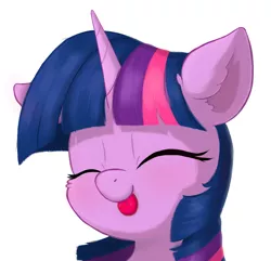 Size: 936x902 | Tagged: safe, artist:hsf, derpibooru import, twilight sparkle, pony, blushing, cute, eyes closed, image, png, simple background, solo, tongue out, twiabetes, white background