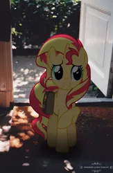 Size: 564x864 | Tagged: photographer needed, safe, artist:zombielandundead, derpibooru import, sunset shimmer, pony, unicorn, female, image, irl, irl photo, jpeg, mare, photo, ponies in real life