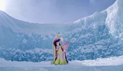 Size: 1024x595 | Tagged: safe, derpibooru import, photographer:pakapaka1993, princess cadance, alicorn, pony, ice, image, irl, irl photo, japan, jpeg, photo, plushie, snow, solo, sunlight, winter