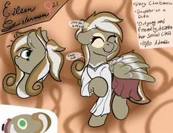 Size: 2048x1583 | Tagged: safe, artist:kalashnikitty, derpibooru import, oc, oc:eileen galarman, pegasus, female, image, jpeg, reference sheet, smiling, solo, wings