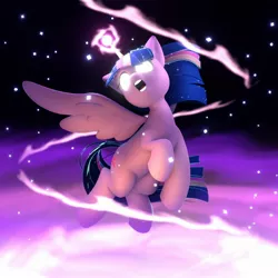 Size: 1920x1920 | Tagged: safe, artist:gelei, derpibooru import, twilight sparkle, alicorn, pony, 3d, blender, female, flying, glow, glowing eyes, image, jpeg, mare, model, open mouth, sculpted, sparkles, spread wings, wings