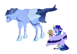 Size: 5300x3700 | Tagged: safe, artist:gigason, derpibooru import, oc, oc:skye, unofficial characters only, alicorn, pegasus, pony, female, filly, foal, image, magic, male, plushie, png, simple background, stallion, teddy bear, transparent background