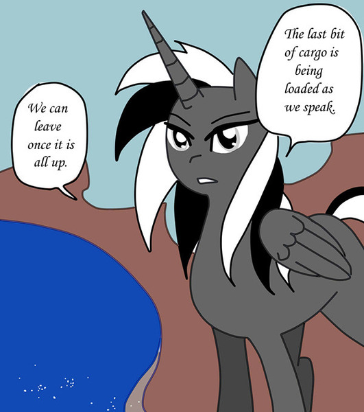 Size: 600x678 | Tagged: safe, artist:lightybulb, derpibooru import, princess luna, oc, oc:storm rider, alicorn, pony, series:arc 1, image, jpeg, ship