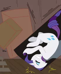 Size: 570x692 | Tagged: safe, artist:lightybulb, derpibooru import, rarity, pony, unicorn, series:arc 1, box, boxes, cloak, clothes, image, jpeg, ship, solo