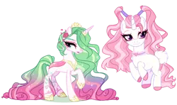 Size: 1280x758 | Tagged: safe, artist:gihhbloonde, derpibooru import, oc, unofficial characters only, changepony, hybrid, pony, unicorn, female, image, interspecies offspring, magical lesbian spawn, mare, offspring, parent:princess cadance, parent:queen chrysalis, parents:cadalis, png, simple background, transparent background