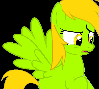 Size: 400x360 | Tagged: safe, derpibooru import, oc, oc:lemon green, pegasus, pony, emote, female, food, image, jpeg, lemon, mane, mare, serious, serious face, seriously, simple background, transparent background, wings