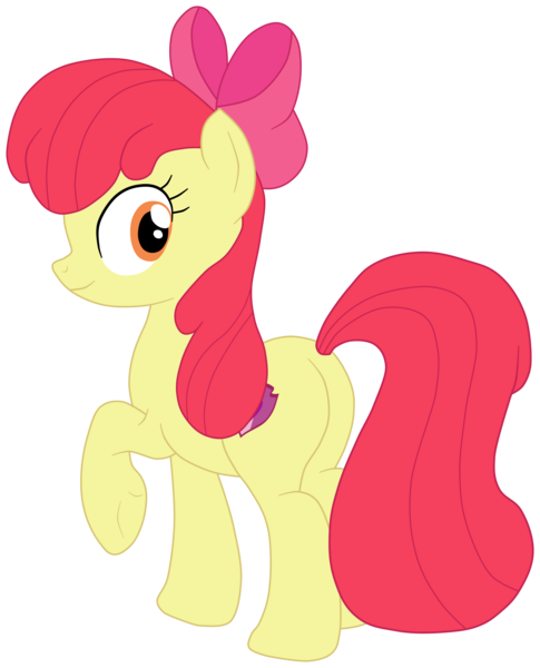 Size: 2593x3208 | Tagged: safe, artist:gmaplay, derpibooru import, apple bloom, earth pony, pony, growing up is hard to do, apple bloom's bow, bloom butt, bow, butt, hair bow, image, looking back, older, older apple bloom, plot, png, rear view